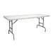 6-ft NES Reliable Rectangular Plastic Folding Table with Adjustable Table Legs