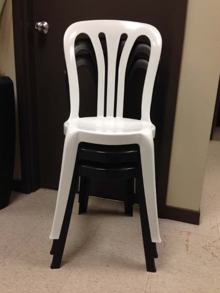 NES Reliable Bistro Chairs Stacked