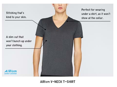 AIRism V-Neck T-Shirt