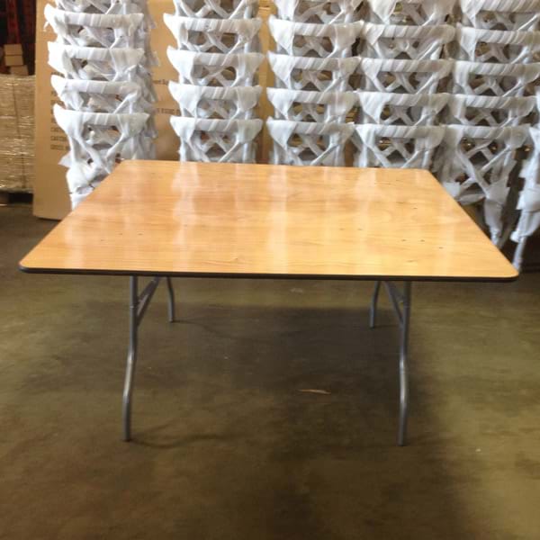 5ft Square Wood Folding Tables