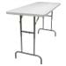 6-ft NES Reliable Rectangular Plastic Folding Table with Adjustable Table Legs-Tallest Setting