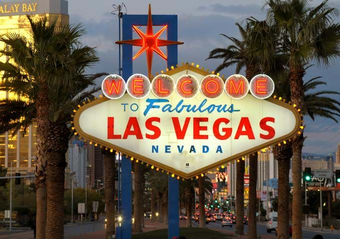 Welcome to Las Vegas sign on the Las Vegas Strip. 11/13/09