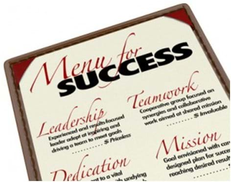 Menu for Success