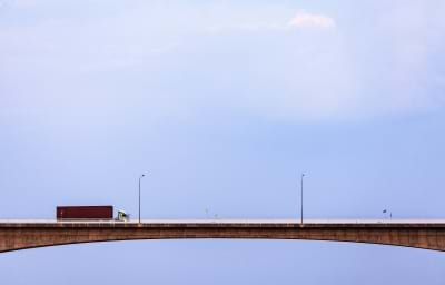 Truck on High Bridge