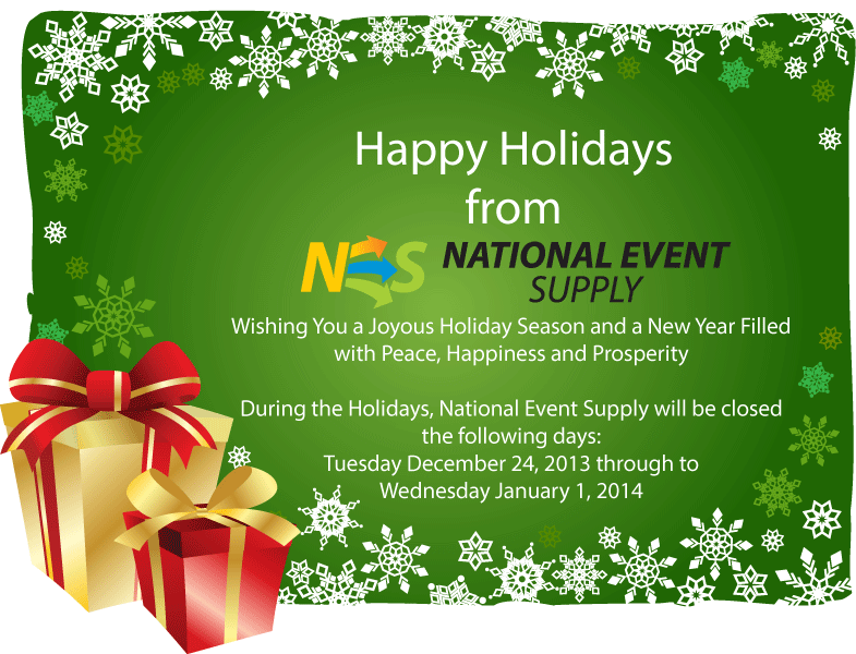 Happy Holidays from National Event Supply