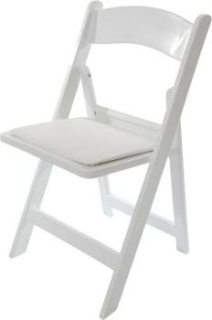 White Resin Folding Chair