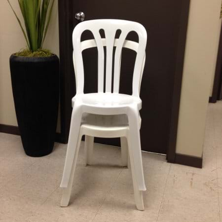 Grosfillex and NES Bistro Chair Interstacked