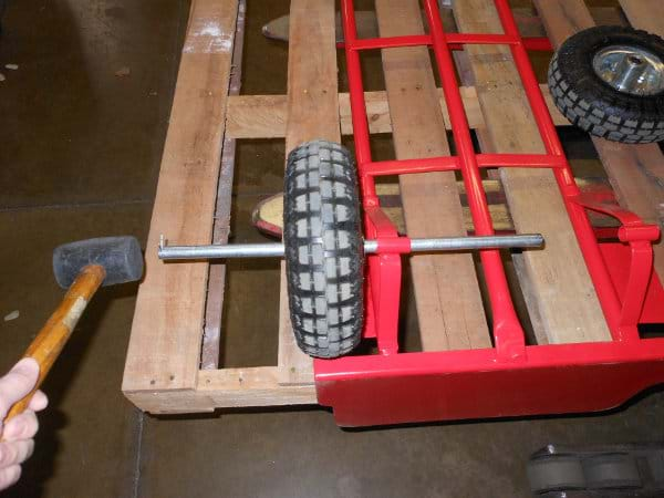 Hammering Axle In