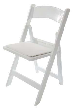 White Resin Folding Chair