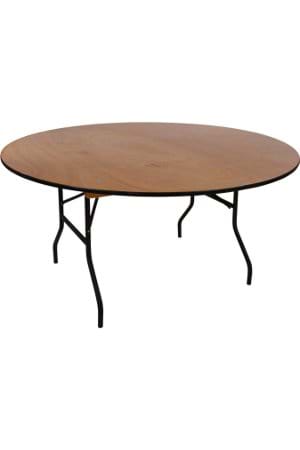 Wood Round Table Open