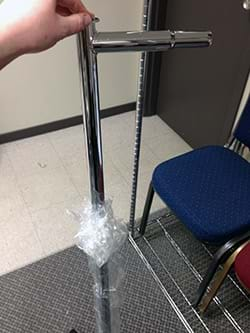 Folding Coatrack Taking off Plastic