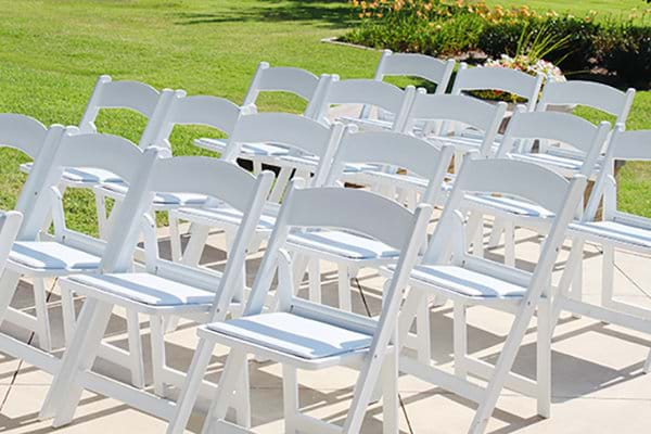 White Resin Folding Chairs