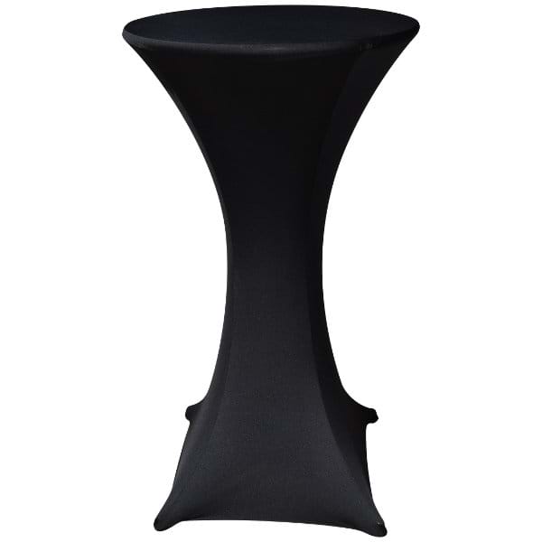 24 Inch Black Spandex Cocktail Table Cover