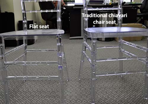 Clear Chiavari Chair with Flat Seat