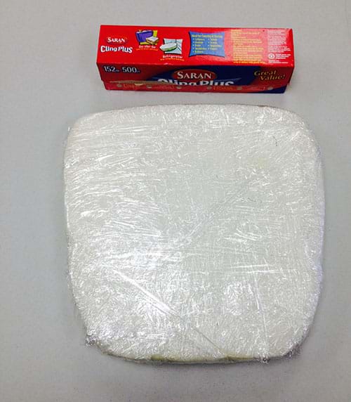 foam-cushion-wrapped-in-plastic-wrap