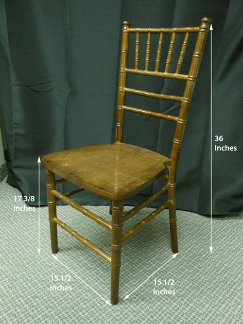 Wood Chiavari Chair Dimensions
