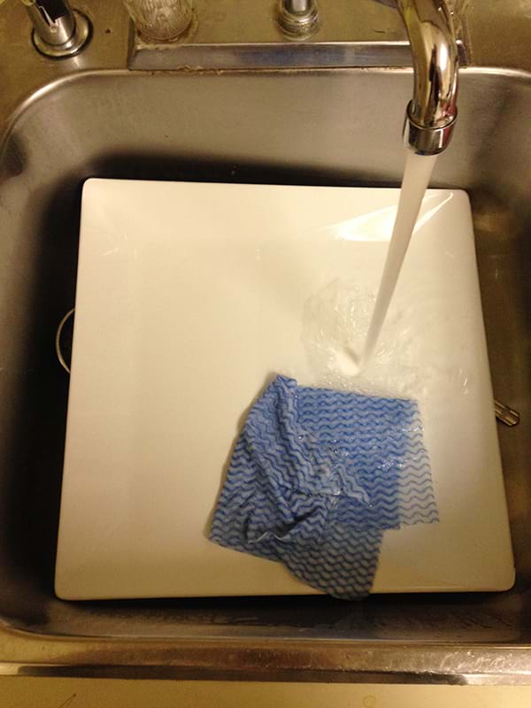Washing the Melamine Platter