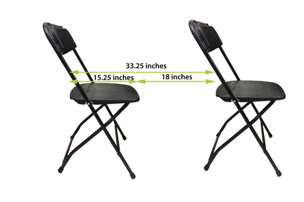 How Far Apart Should Rows of Plastic Folding Chairs Be