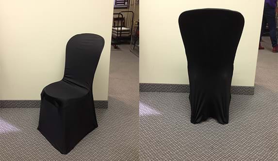 Banquet Chair Cover on Bistro Chair