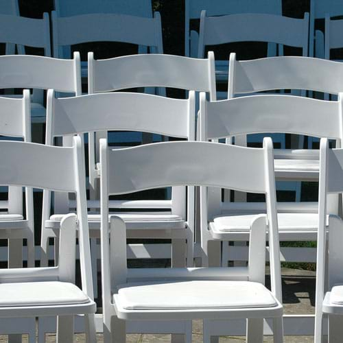 White Resin Folding Chairs