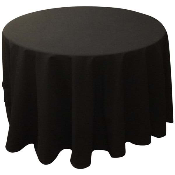 Black Spun Polyester Tablecloth