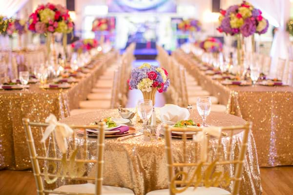 Gold Chiavari Chairs at Event