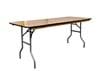Picture of NES 8ft Wood Rectangle Folding Table