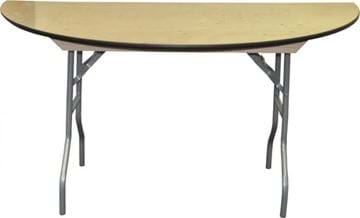 Picture of NES 60" Half Round Wood Folding Table