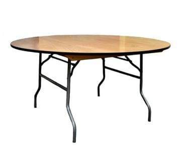 Picture of NES 66" Round Wood Folding Table