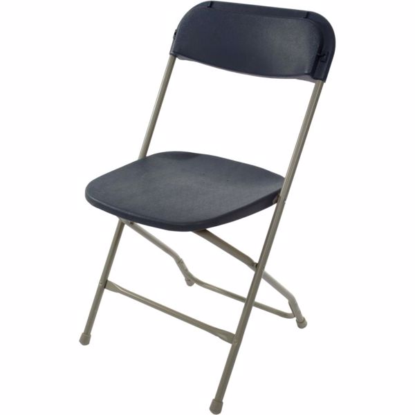 Picture of Slate Blue on Grey Plastic Folding Chair - 8pcs