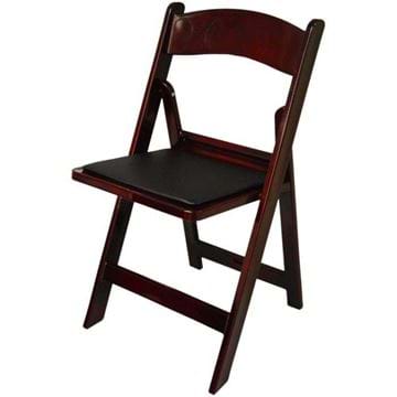 Picture of NES Reliable Dark Mahogany Resin Folding Chair