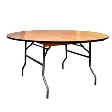 Picture of NES 60" Round Wood Folding Table