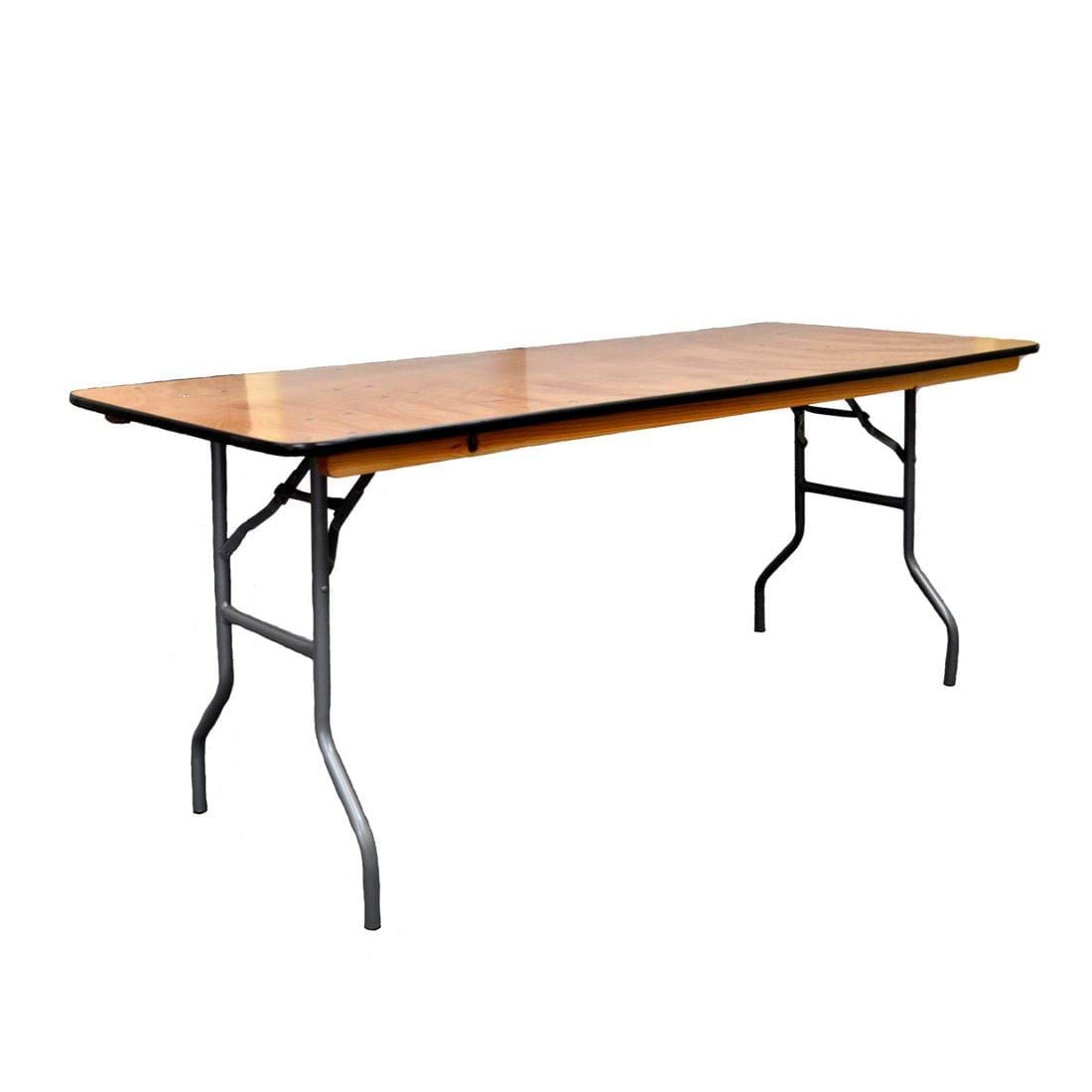 0001741 Nes 6ft Rectangle Wood Folding Table 