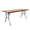 Picture of NES 6ft Rectangle Wood Folding Table