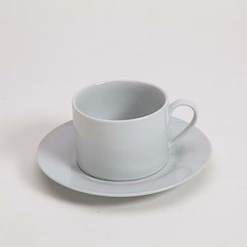 Picture of Pearl White Can Cup and Saucer