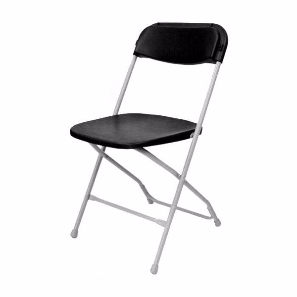Picture of Black on Grey Plastic Folding Chairs - 22pcs