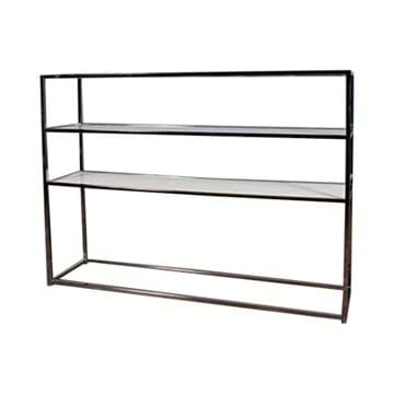 Picture of 6.5 FT Chrome Bar Back Shelving with White Plexiglass