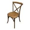 Picture of Brown Rustic Wood Cross Back Chair