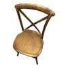 Picture of Brown Rustic Wood Cross Back Chair