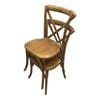 Picture of Brown Rustic Wood Cross Back Chair