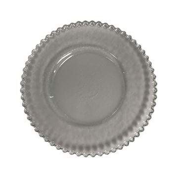 Picture of 13.25" Round Ruffled Clear Glass Charger Plate