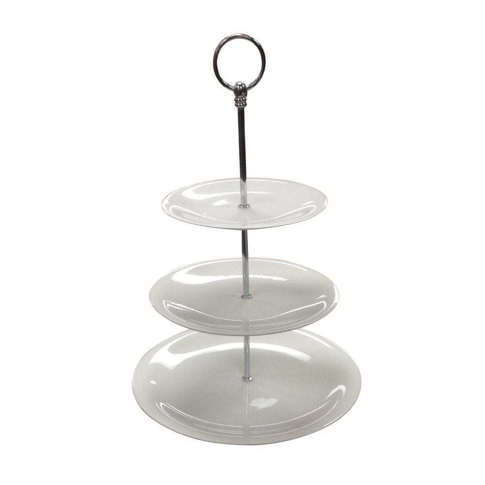 3-Tier Round Porcelain Cake Stand | National Event Supply