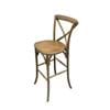 Picture of Vineland Brown Wood Cross Back Bar Chair