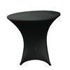Black 30 inch round low cocktail spandex table cover