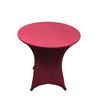 Burgundy 30 inch round low cocktail spandex table cover