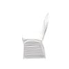 White Ruched Spandex Banquet Chair Cover-Side