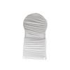 White Ruched Spandex Banquet Chair Cover-Back