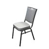 Grey Square Back Banquet Chair with Silver Vein Frame - Diagonal Side