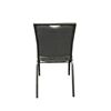 Grey Square Back Banquet Chair with Silver Vein Frame - Back