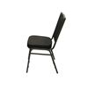 Black Square Back Banquet Chair with Silver Vein Frame - Side
